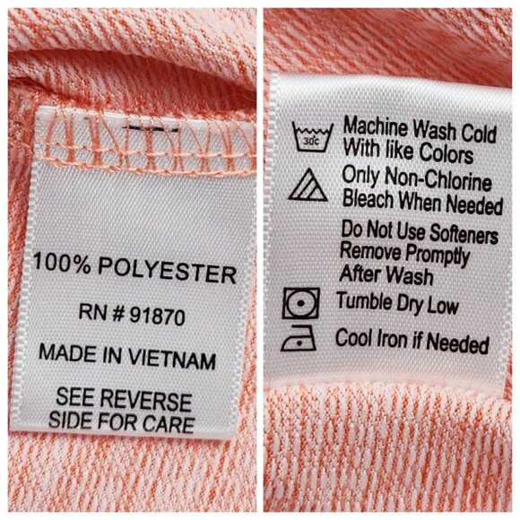 Pebble Beach Dry Luxe Performance Womens Golf Size XXL Top Peach / Pink - Picture 5 of 7